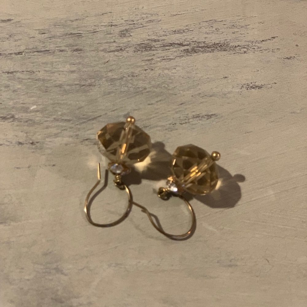 Stella & Dot Champaign Ball Drop Earrings - Picture 4 of 5